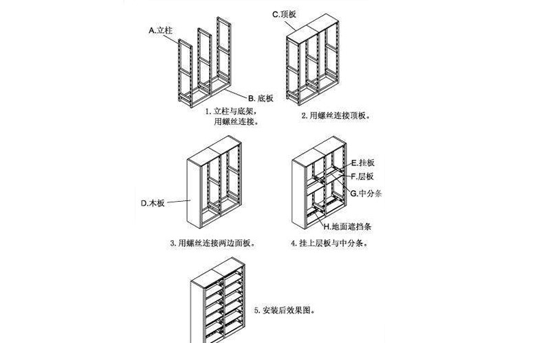 瑞好科技鋼制書架安裝與使用說(shuō)明